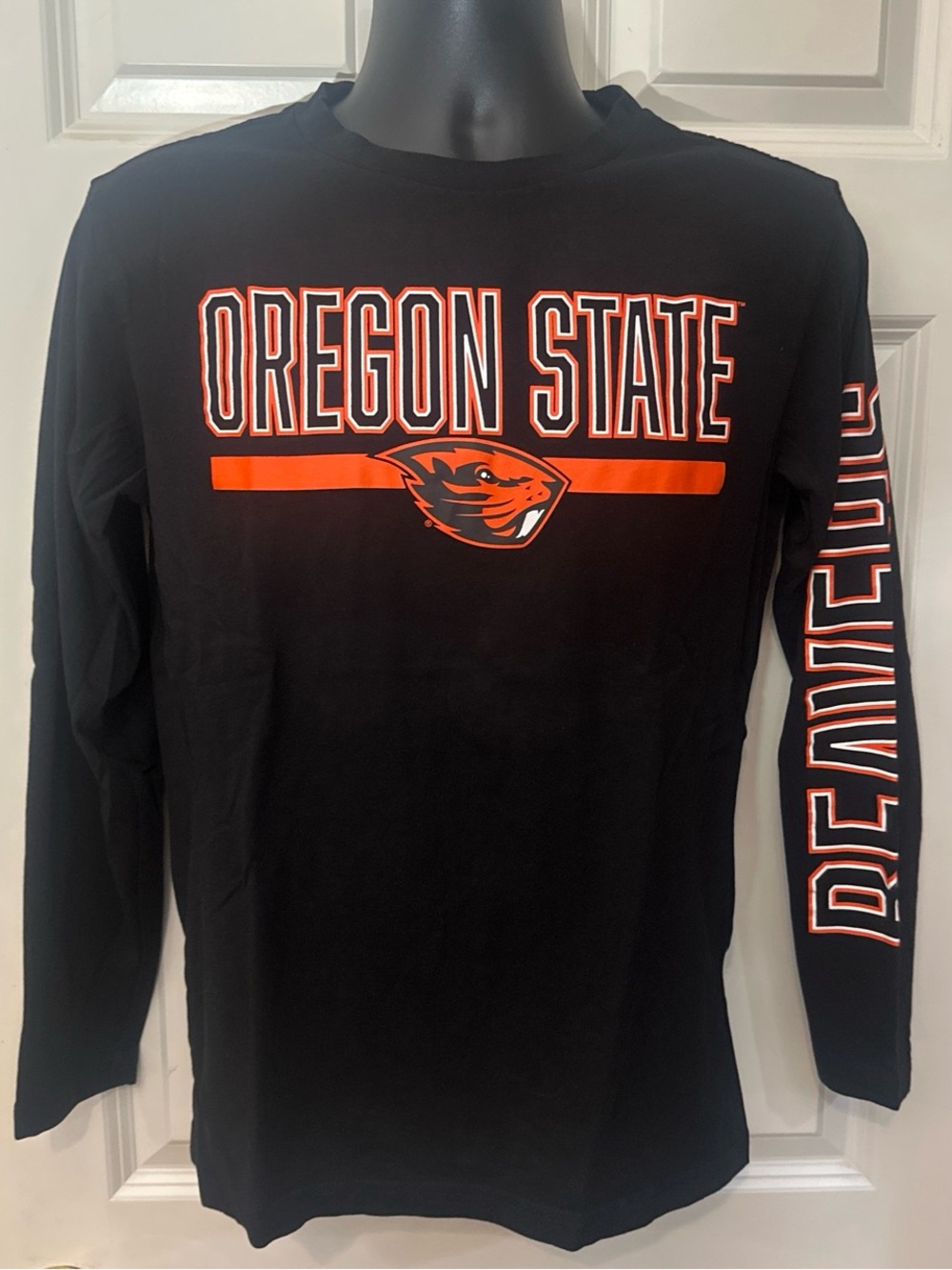 Fanatics Oregon State Black and Orange Long-Sleeve Tee